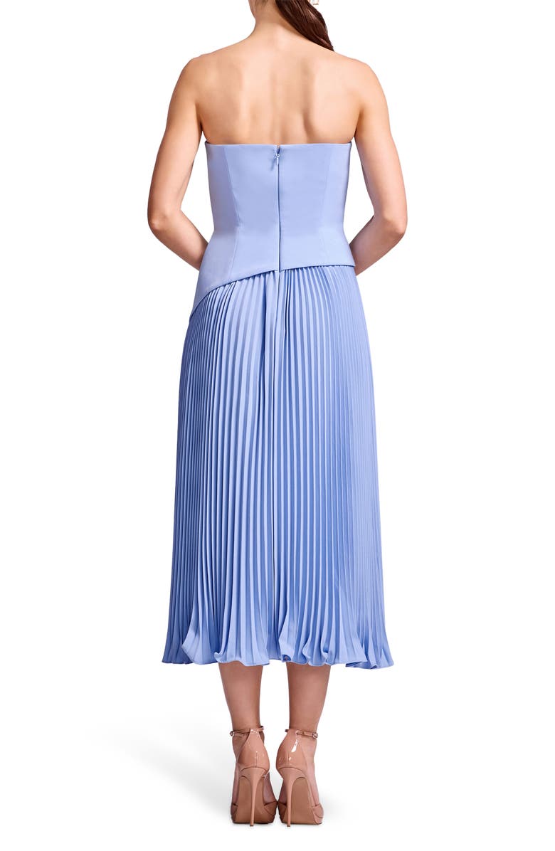 Dress the Population Kacey Strapless Midi Dress, Alternate, color, Sky