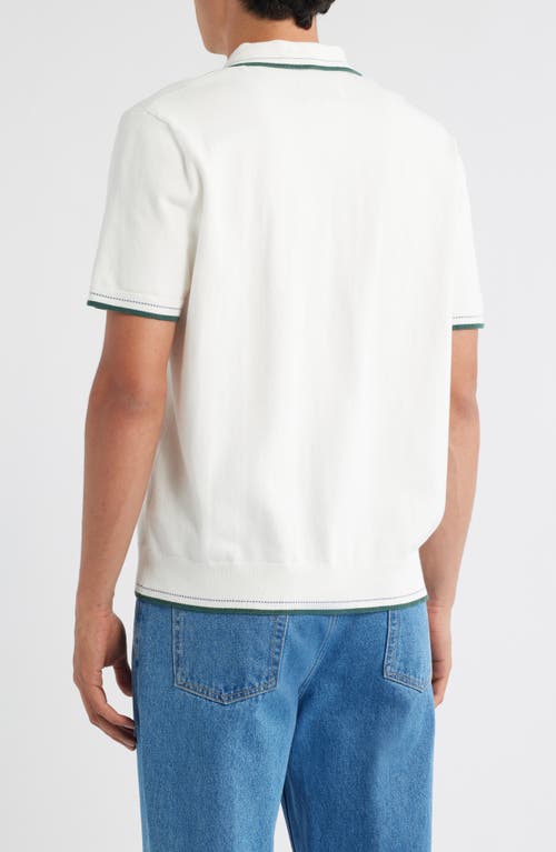Wax London Turin Tipped Cotton Polo In White