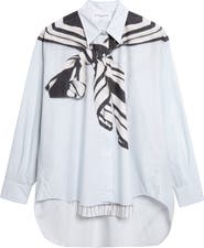 Brandon Maxwell The Keegan Trompe l’Oeil Button-Up Shirt