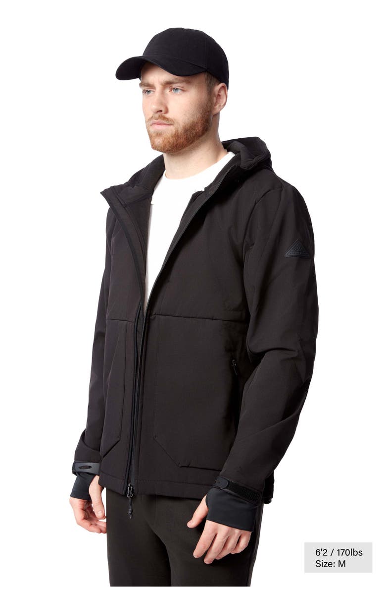 Alpine North Tofino - Men's Fleece Lined Softshell Windbreaker, Alternate, color, Black