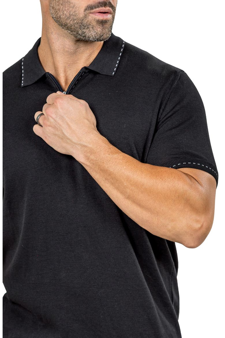 Marthy Black Polo, Alternate, color, BLACK
