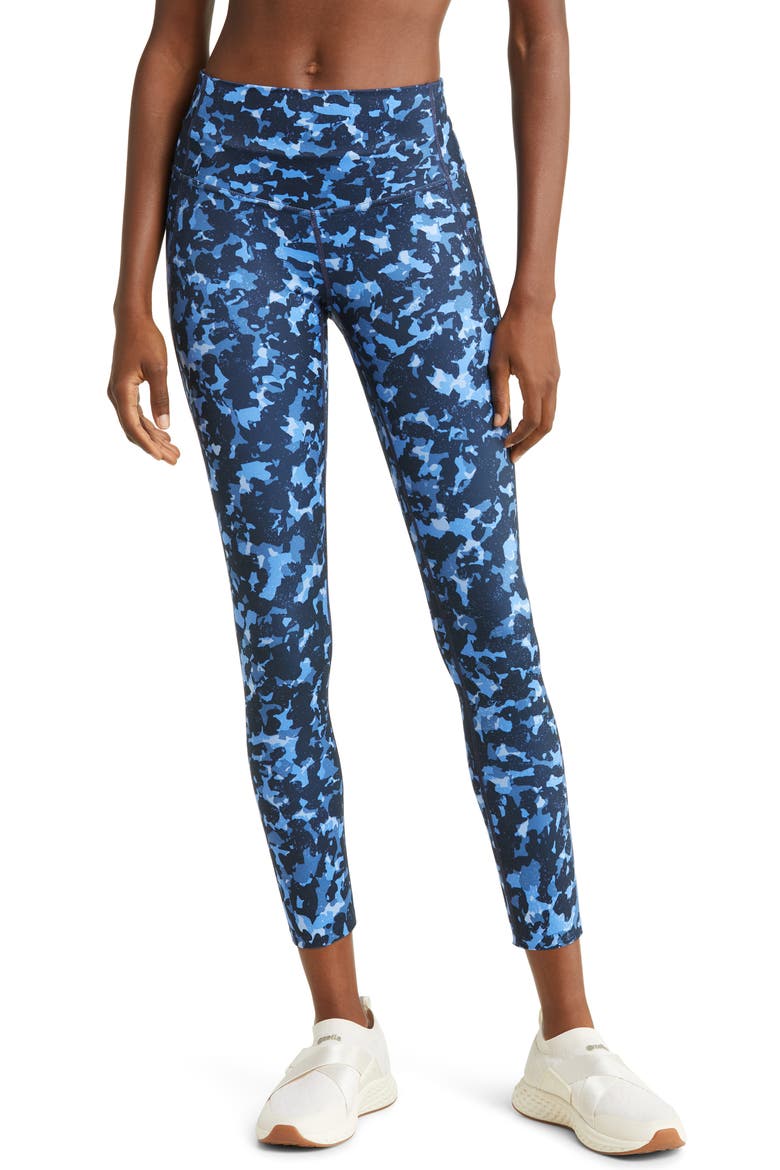 High Waist 7/8 Leggings, Main, color, BLUE MICA CAMO