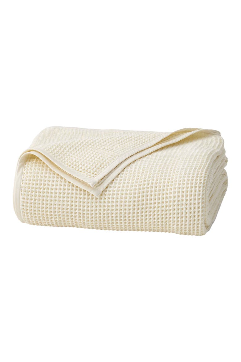 Organic Cotton Waffle Knit Bed Blanket, Main, color, CREAM