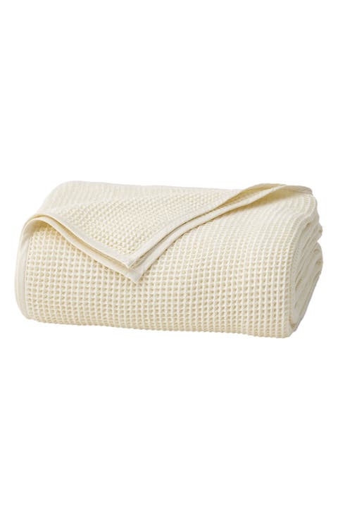 Organic Cotton Waffle Knit Bed Blanket