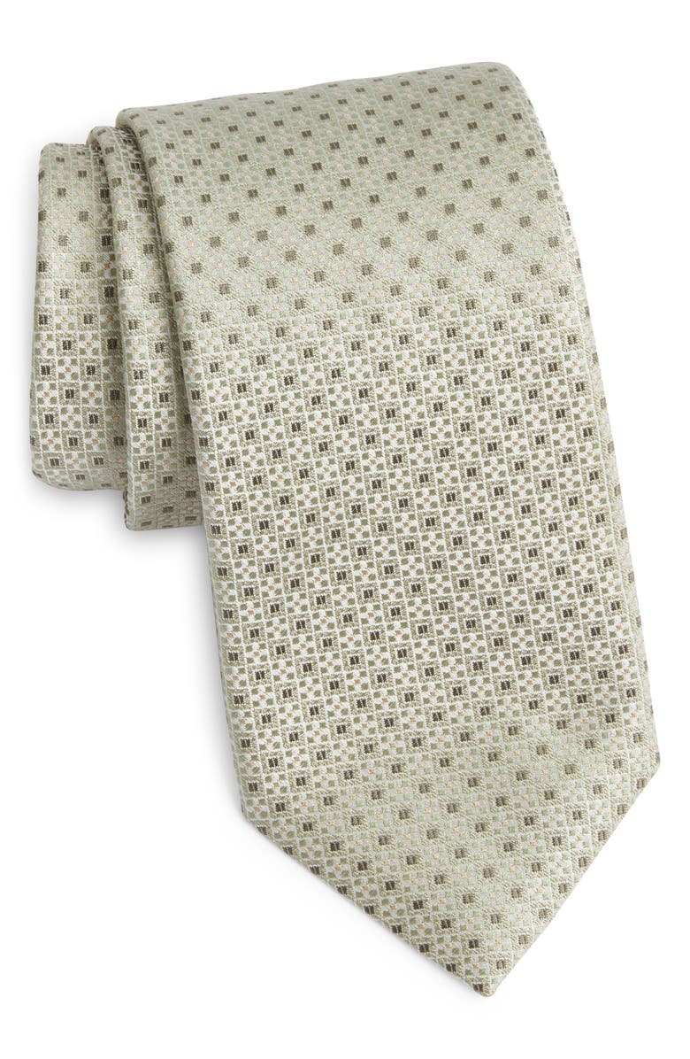 Canali Neat Silk Tie, Main, color, 