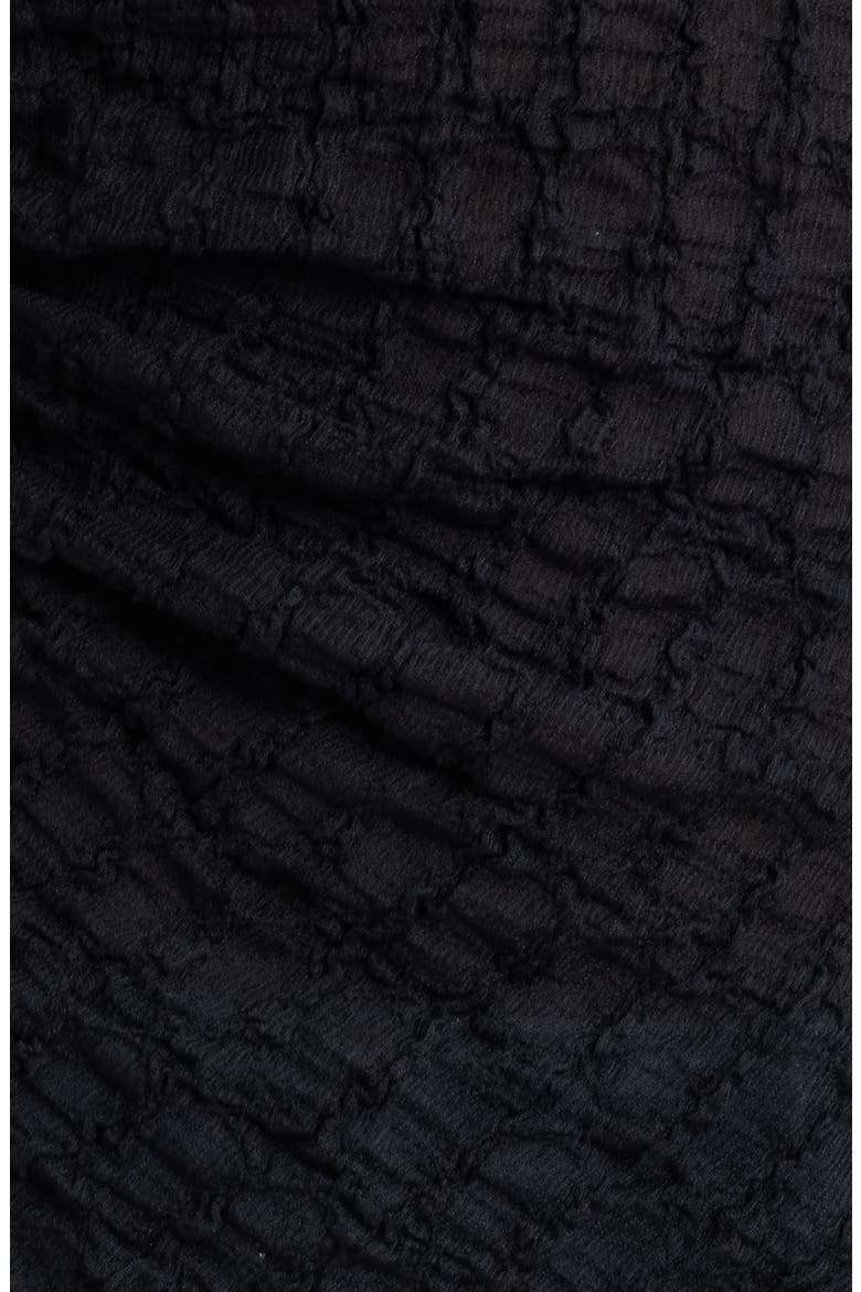 Asymmetrical Button Textured Top, Alternate, color, BLACK