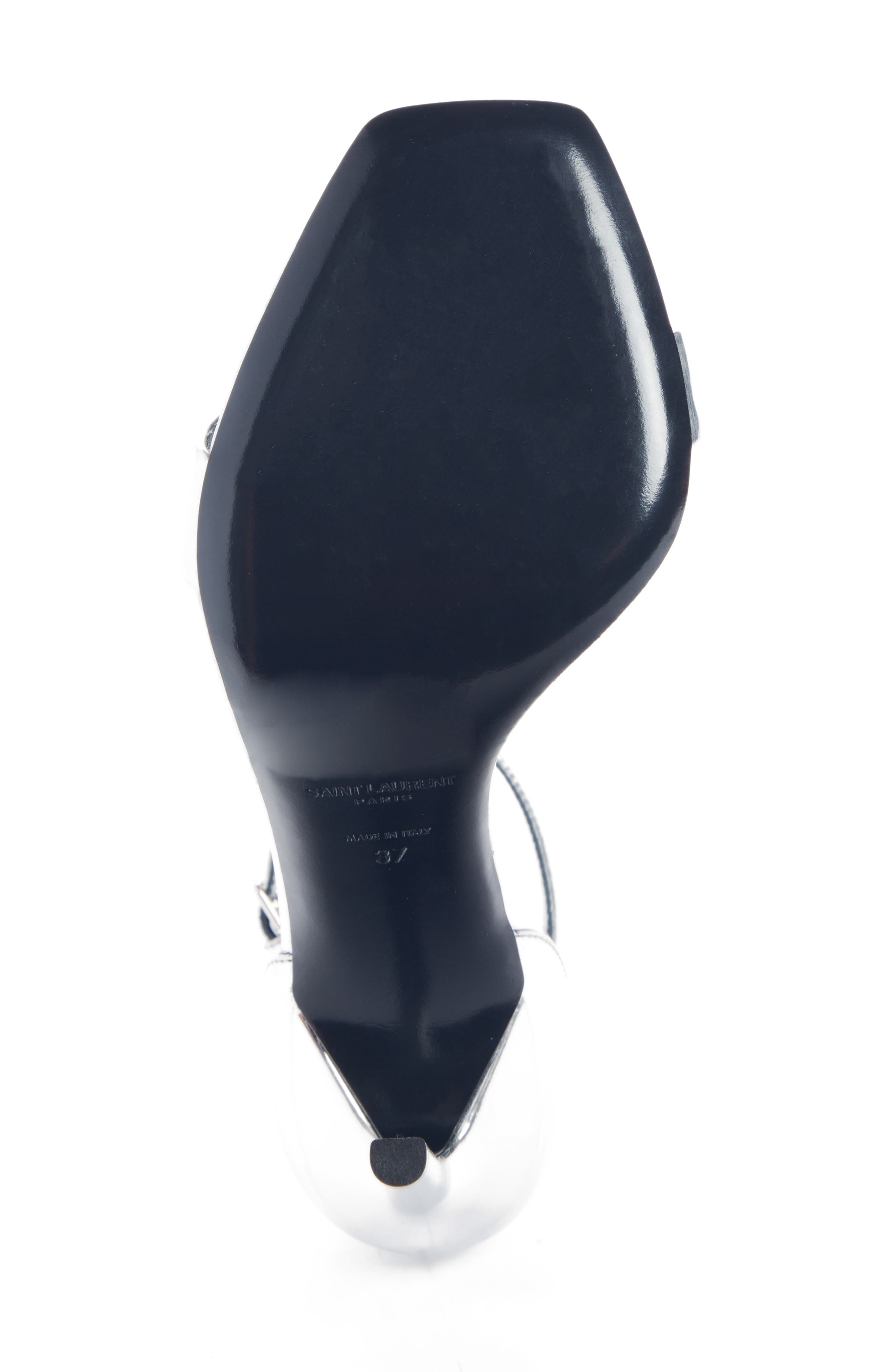 Saint Laurent Amber Metallic Sandal, Alternate, color, 