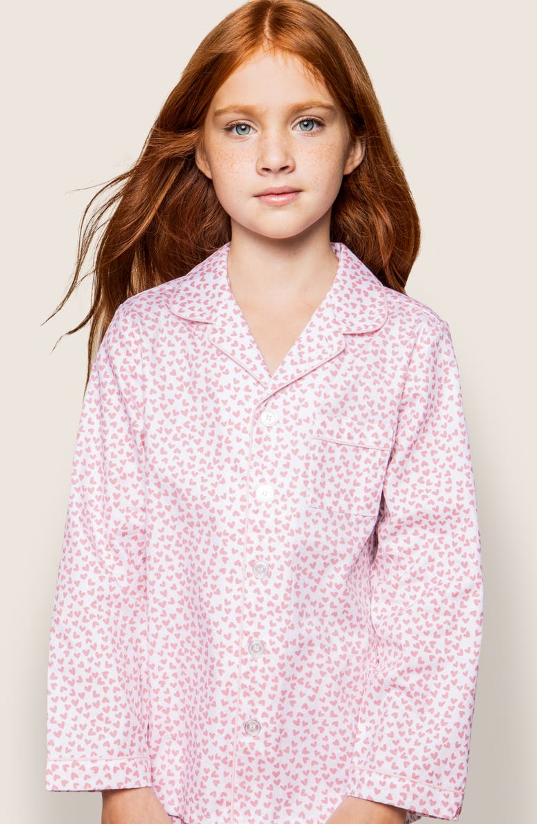 Petite Plume Kids' Sweethearts Two-Piece Pajamas, Alternate, color, Pink