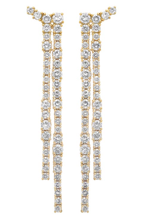 Flexion 18k Gold Diamond Linear Drop Earrings