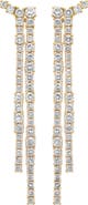 Sara Weinstock Flexion 18k Gold Diamond Linear Drop Earrings