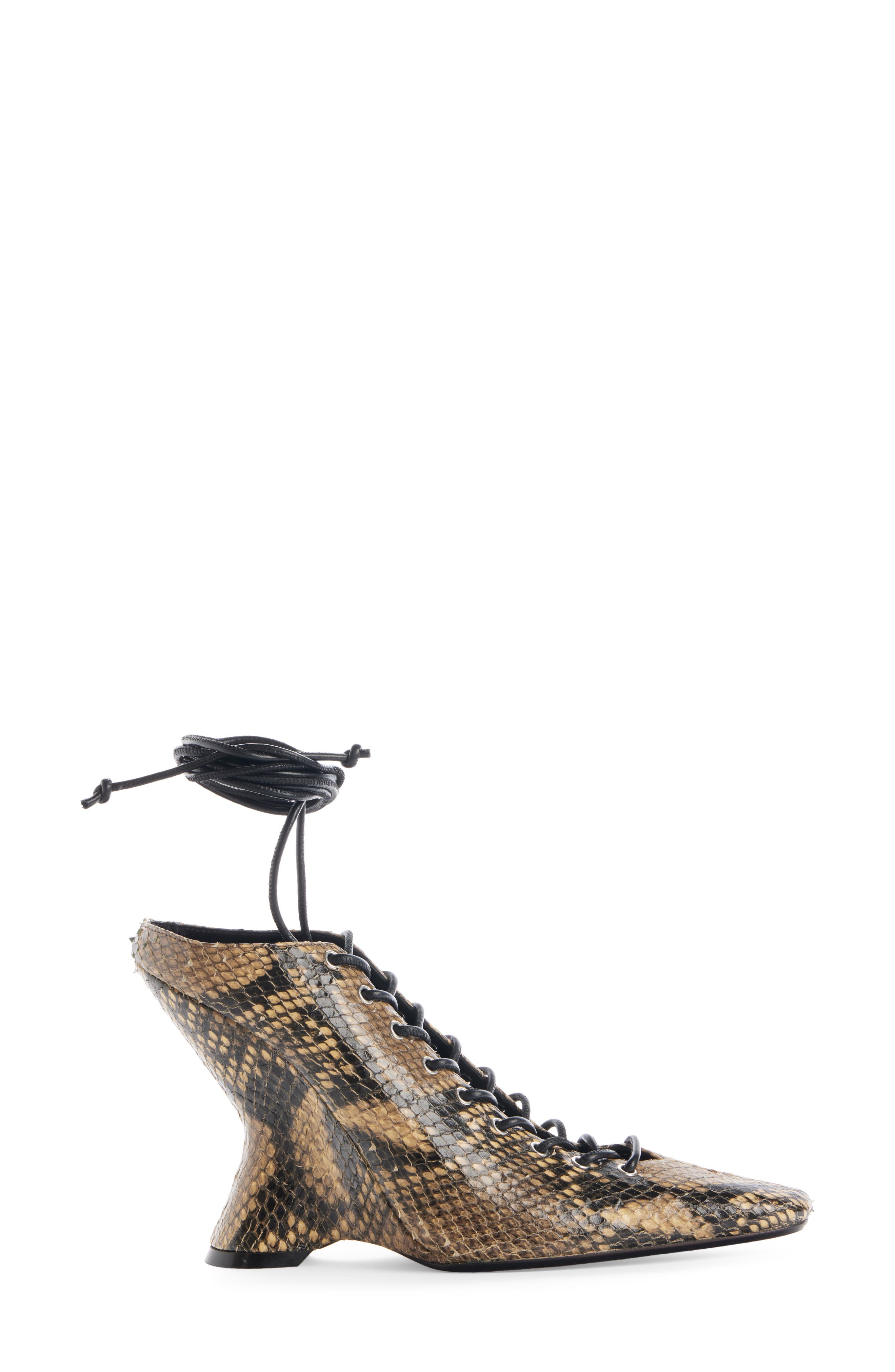 Dries Van Noten Snakeskin Print Wedge Shoe, Alternate, color, 
