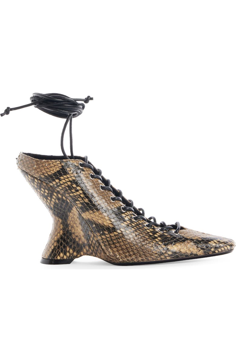 Dries Van Noten Snakeskin Print Wedge Shoe, Alternate, color,
