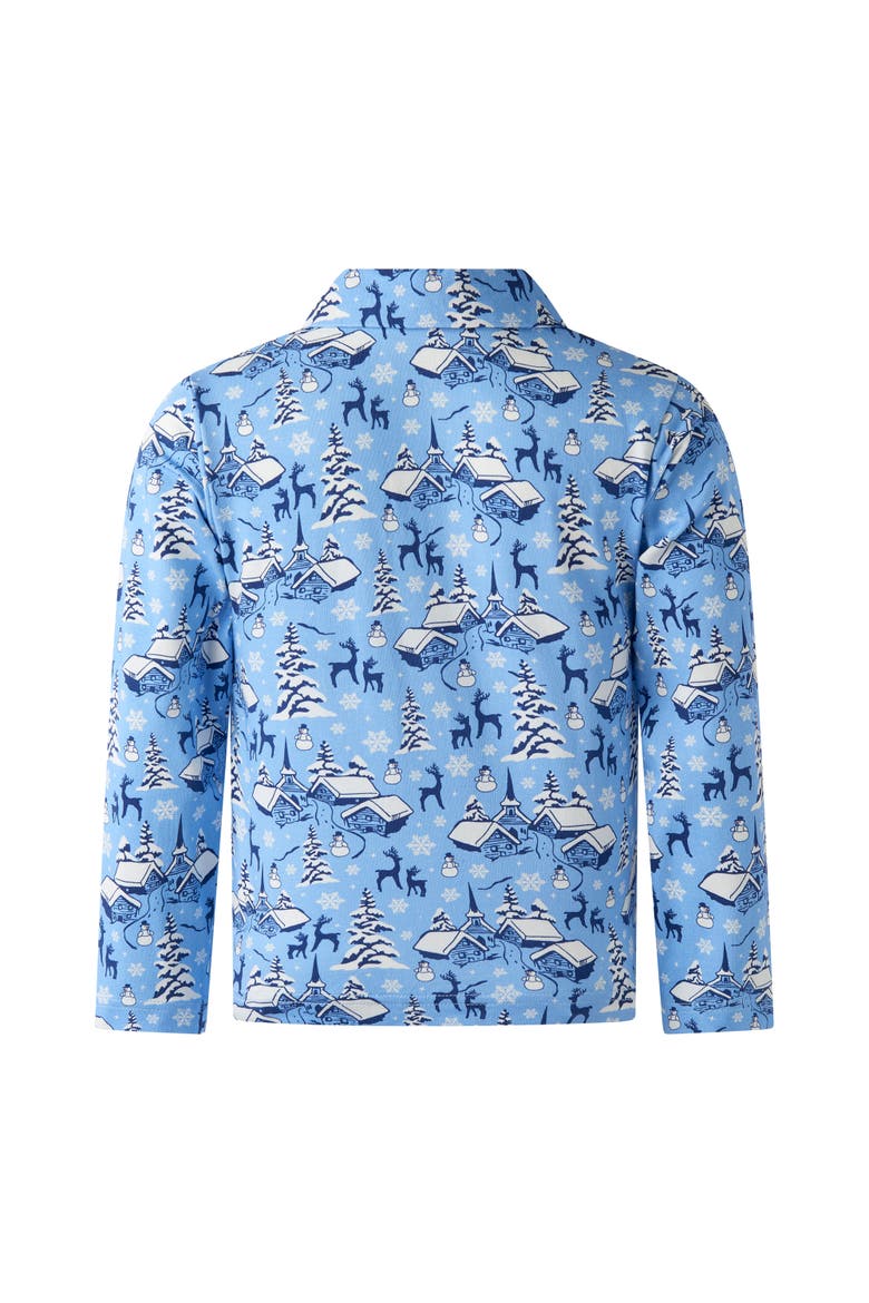 Snow Chalet Polo, Alternate, color, Blue