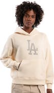 STARTER Women's Starter  Cream Los Angeles Dodgers Fleece Rhinestone Hoodie