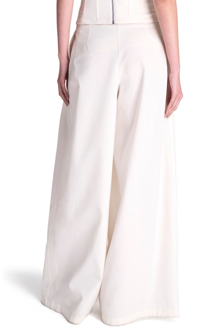 Drew Stretch Cotton & Wool Wide Leg Pants, Alternate, color, IVORY