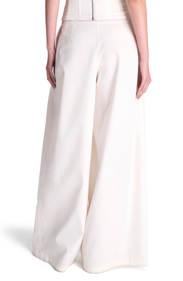 TWP Drew Stretch Cotton & Wool Wide Leg Pants, Alternate, color, Ivory