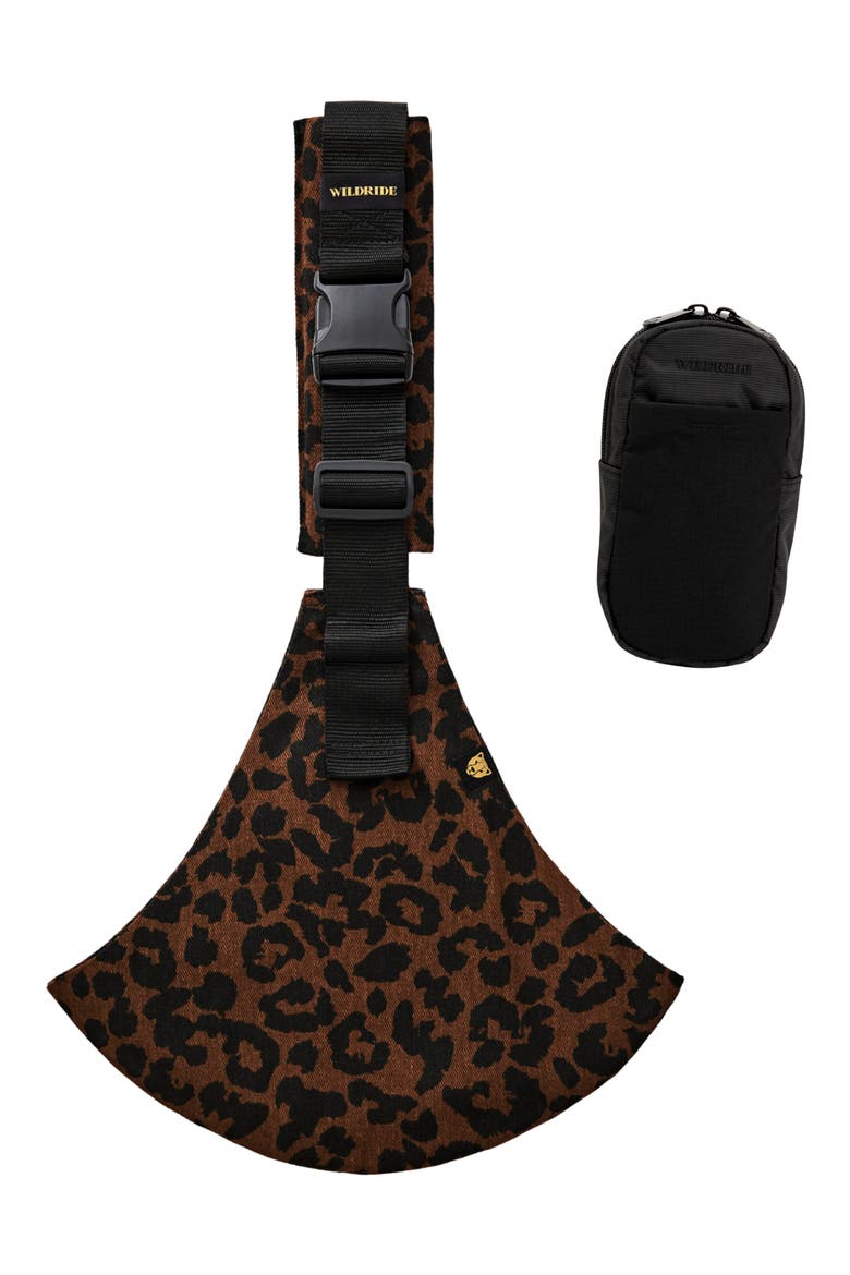 Print Toddler Carrier & Premium Slide-On Bag Bundle, Main, color, BROWN/ BLACK