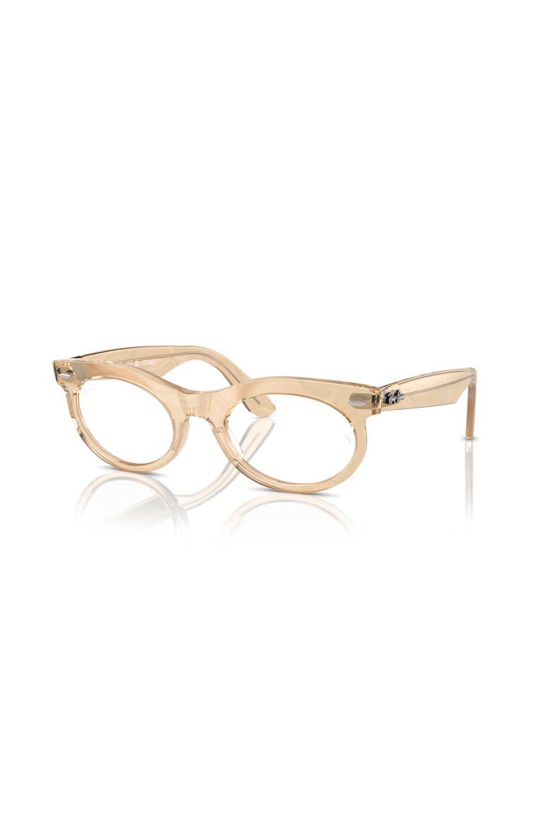 50mm Oval optical glasses, Main, color, Brown