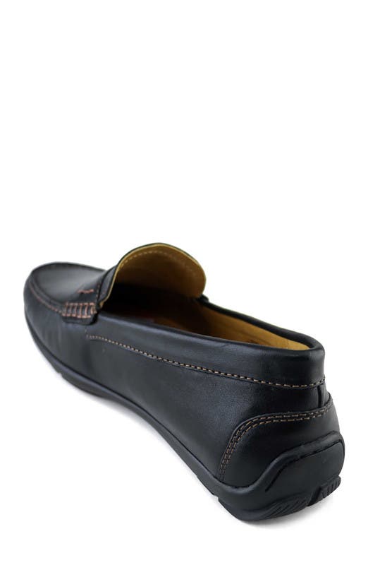 Marc Joseph New York Hamilton Place  Leather Penny Driver Loafer, Alternate, color, Black Napa
