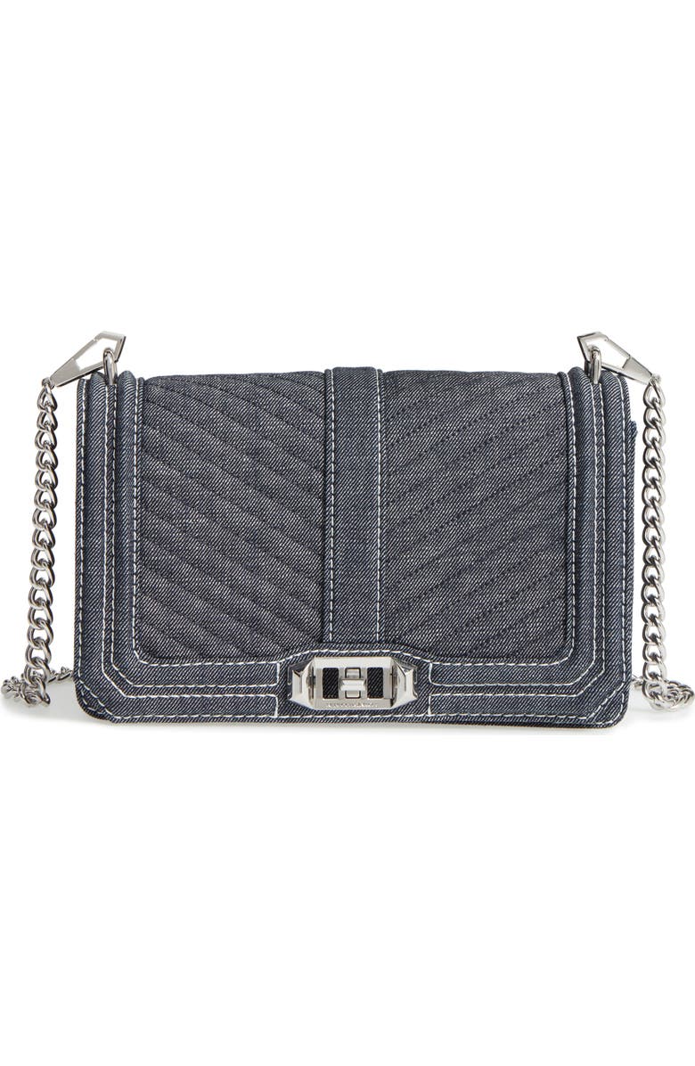 Rebecca Minkoff Love Denim Crossbody Bag, Main, color,