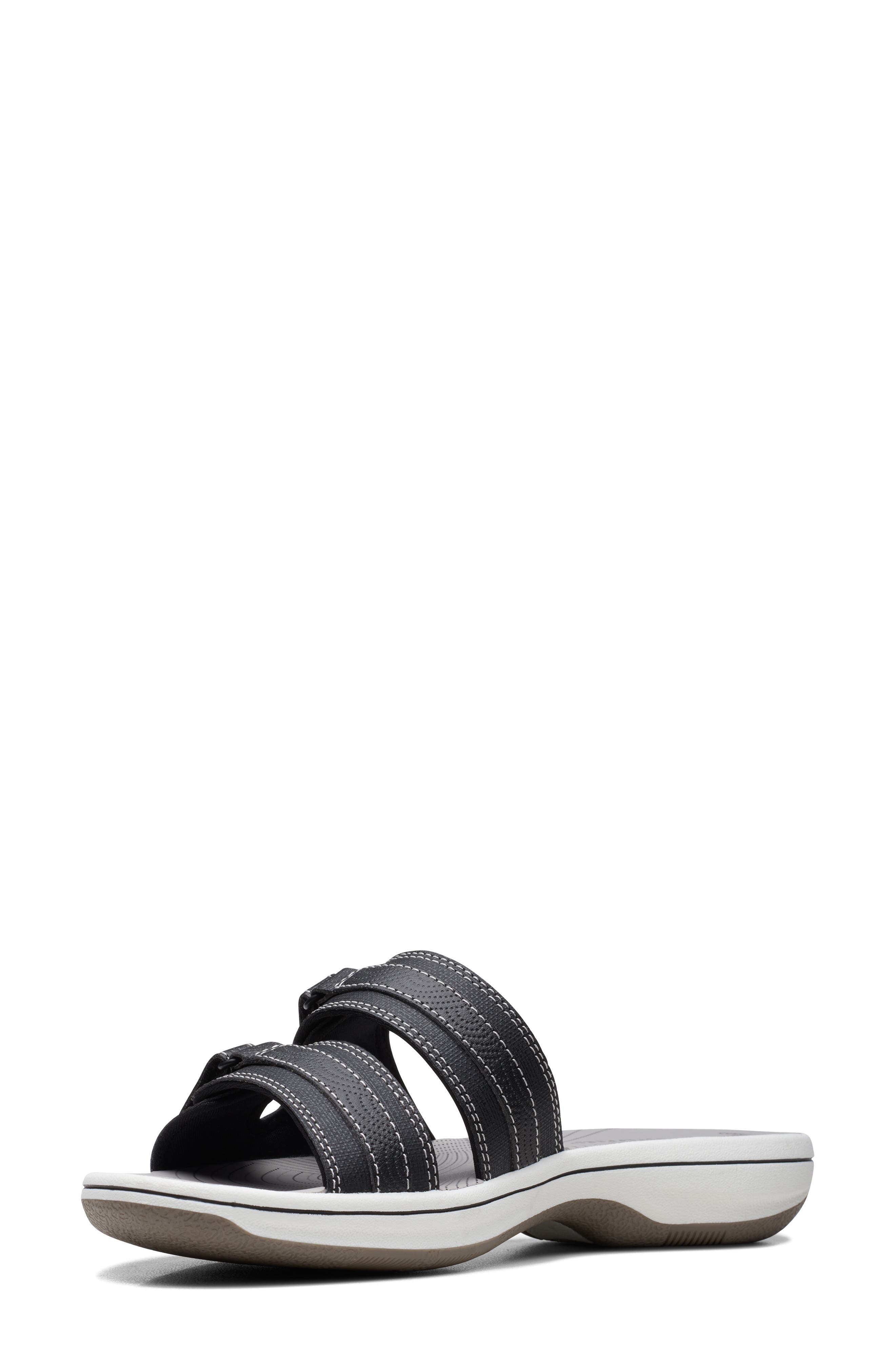 Clarks<sup>®</sup> Breeze Piper Slide Sandal, Alternate, color, Black