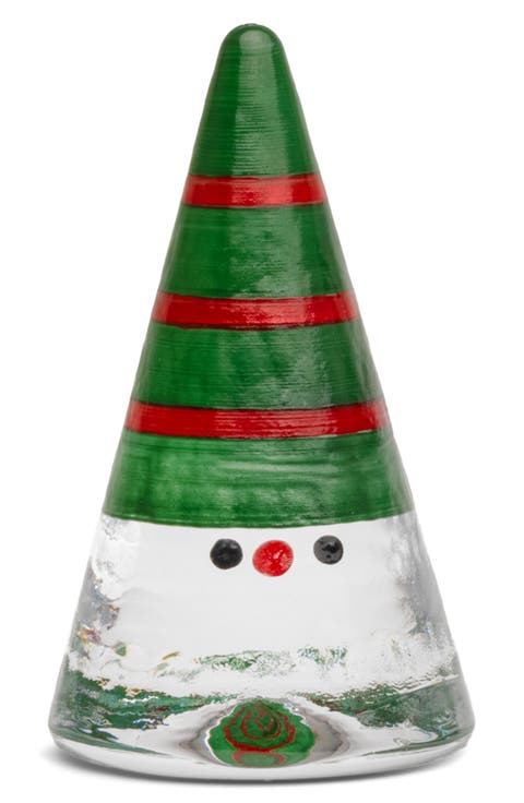 Noel Small Santa Glass Decoration