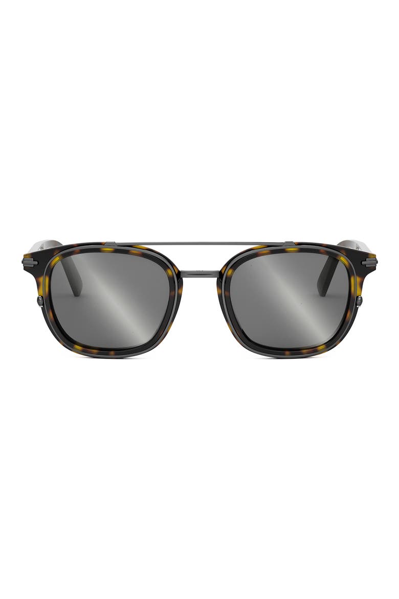 'DiorBlackSuit S14I 49mm Square Sunglasses, Main, color, DARK HAVANA / SMOKE MIRROR