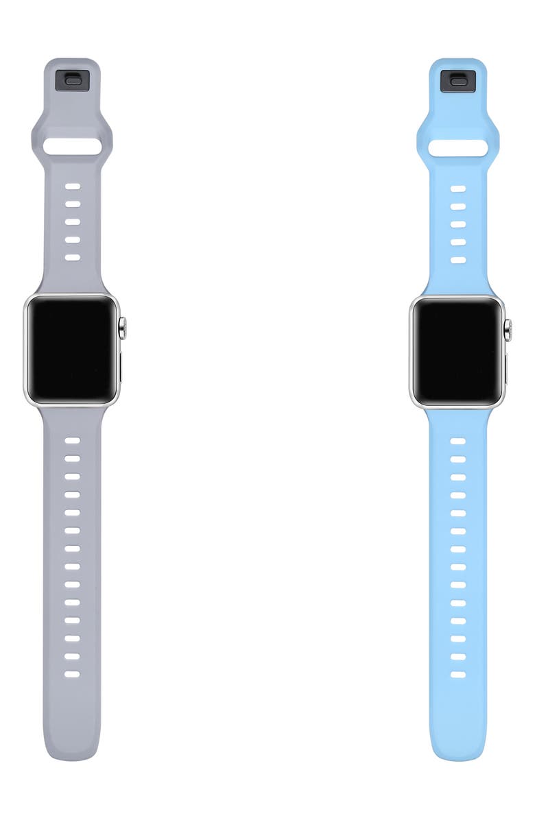 The Posh Tech Assorted 2-Pack Silicone Apple Watch<sup>®</sup> Watchbands, Alternate, color, 