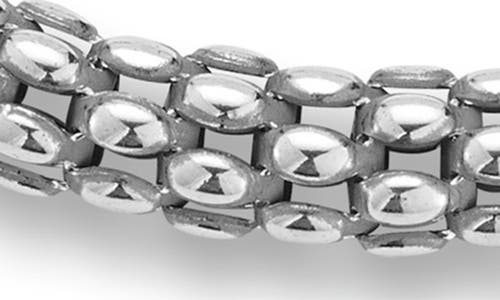 Yield Of Men Oxidized Sterling Silver Popcorn Link Bracelet In Silver