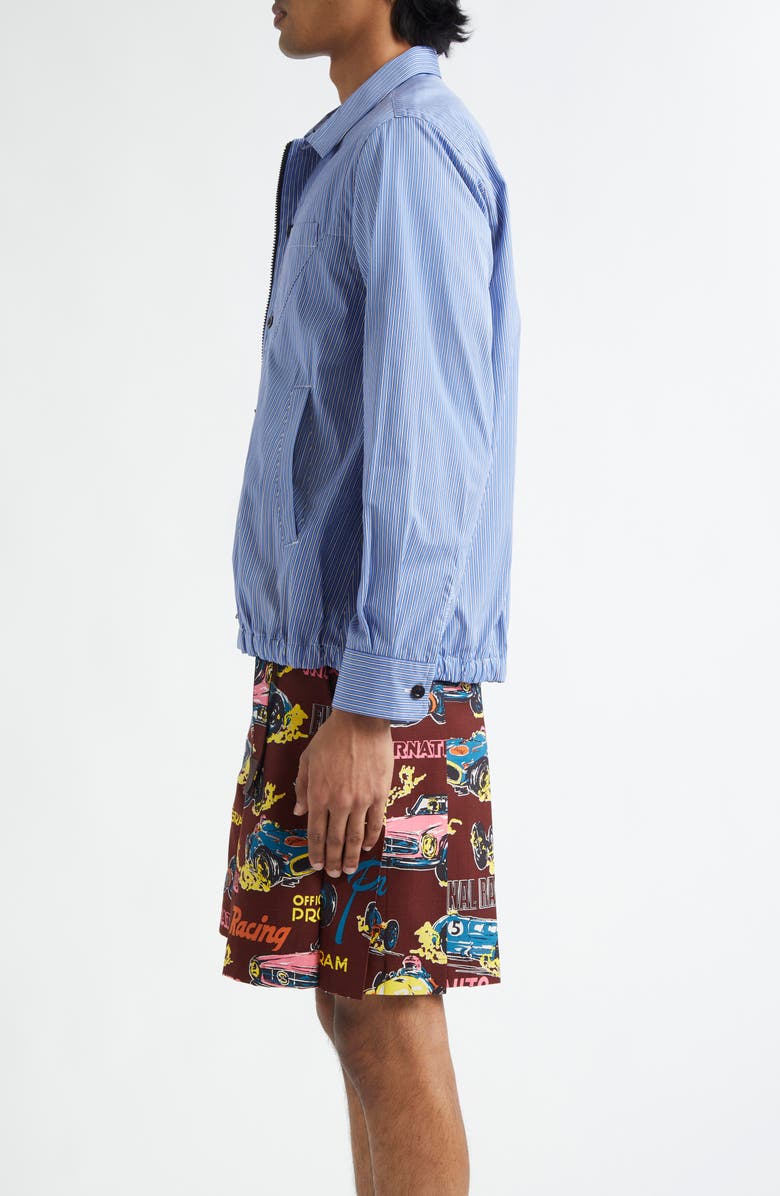 Sacai Stripe Cotton Poplin Shirt Jacket, Alternate, color, 