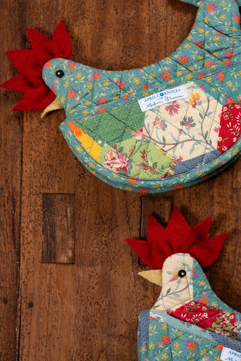 County Fair Happy Hen Pot Holder, Set of 2, Alternate, color, Multi