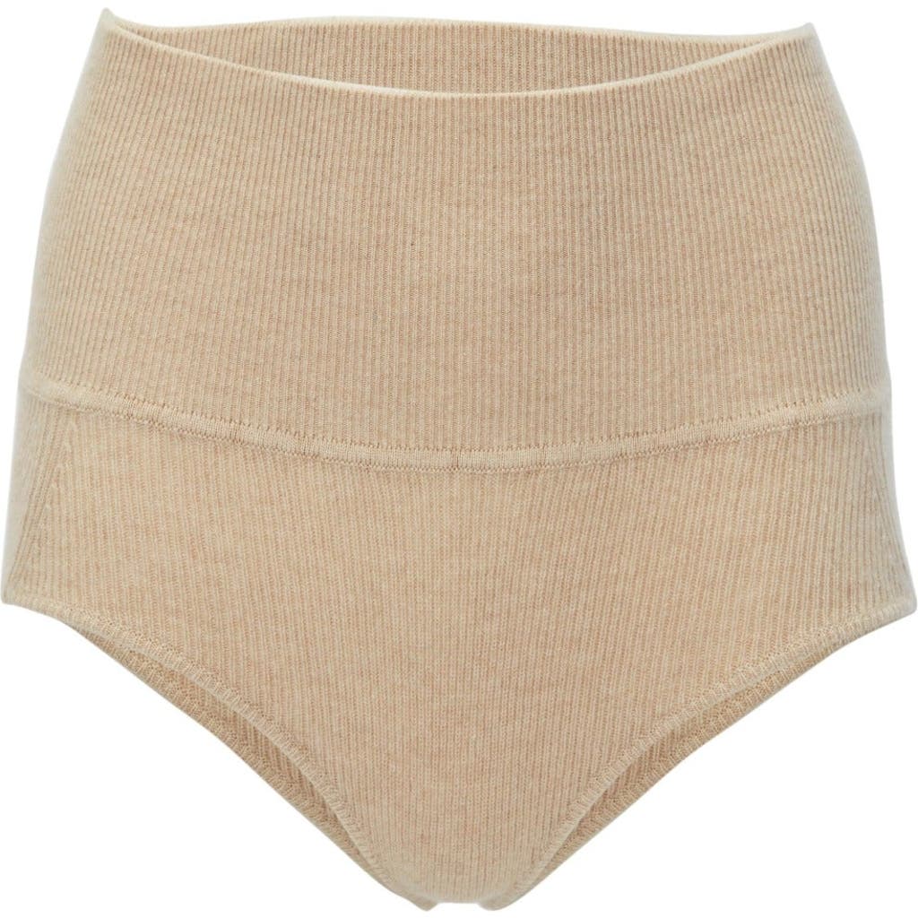 Gobi Mongolian Cashmere Organic Color Cashmere Knickers In Beige