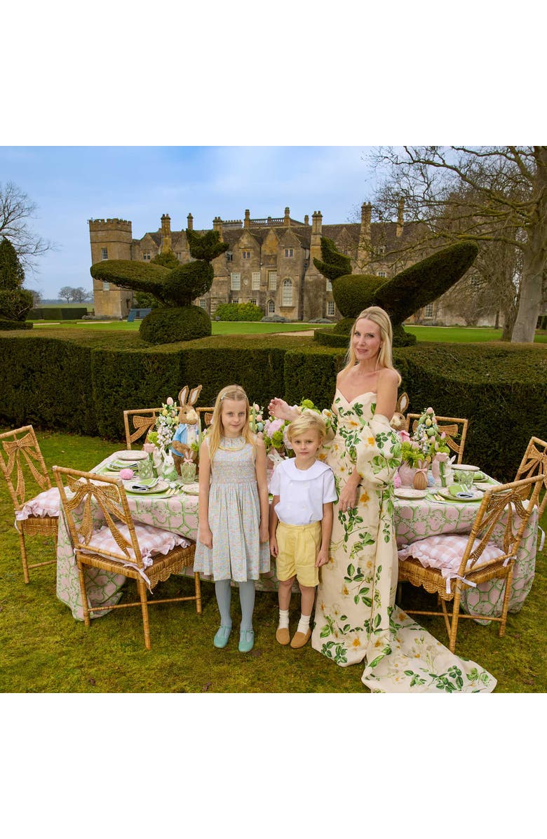 Mrs. Alice Pink Gingham Ruffle Seat Pad Cushion, Alternate, color, Pink