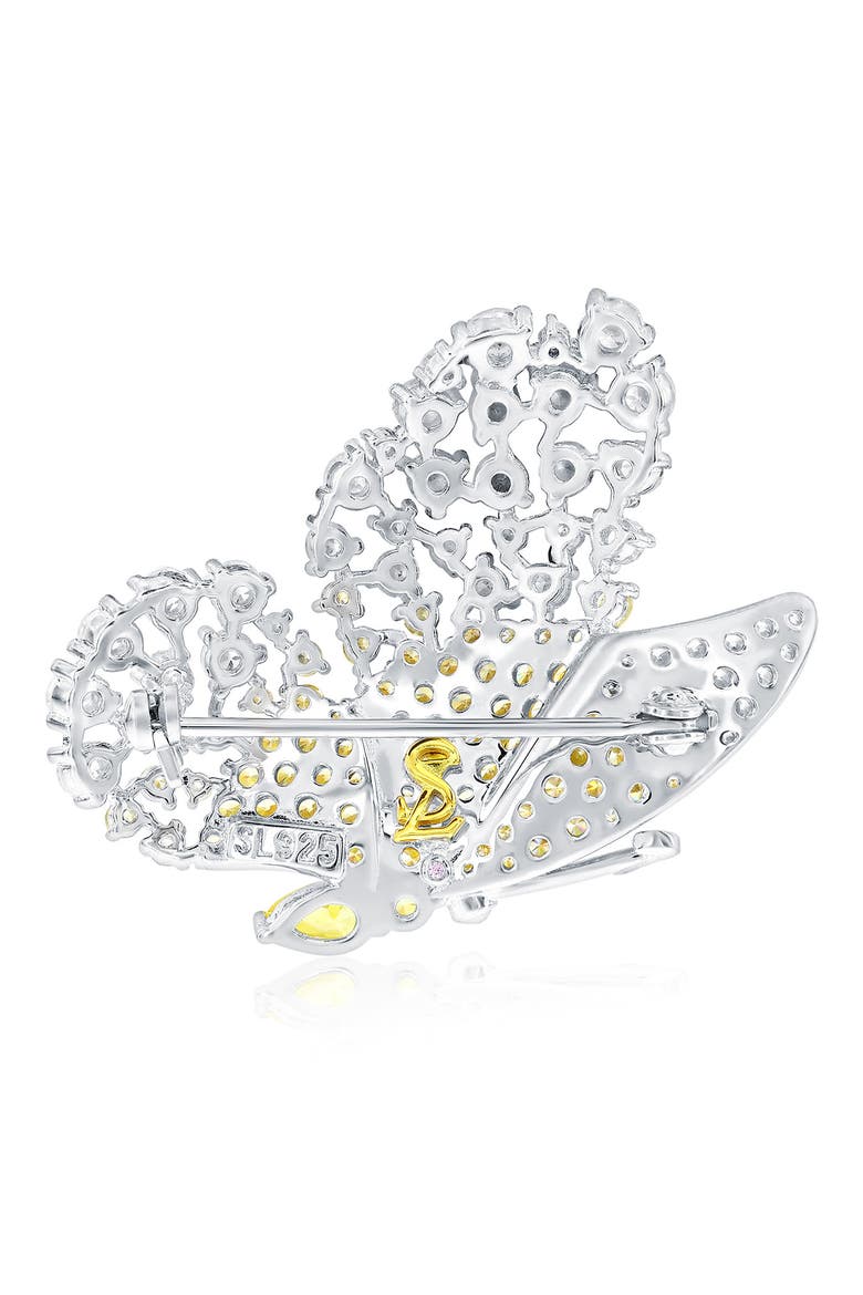 Pavé Butterfly Brooch, Alternate, color, YELLOW
