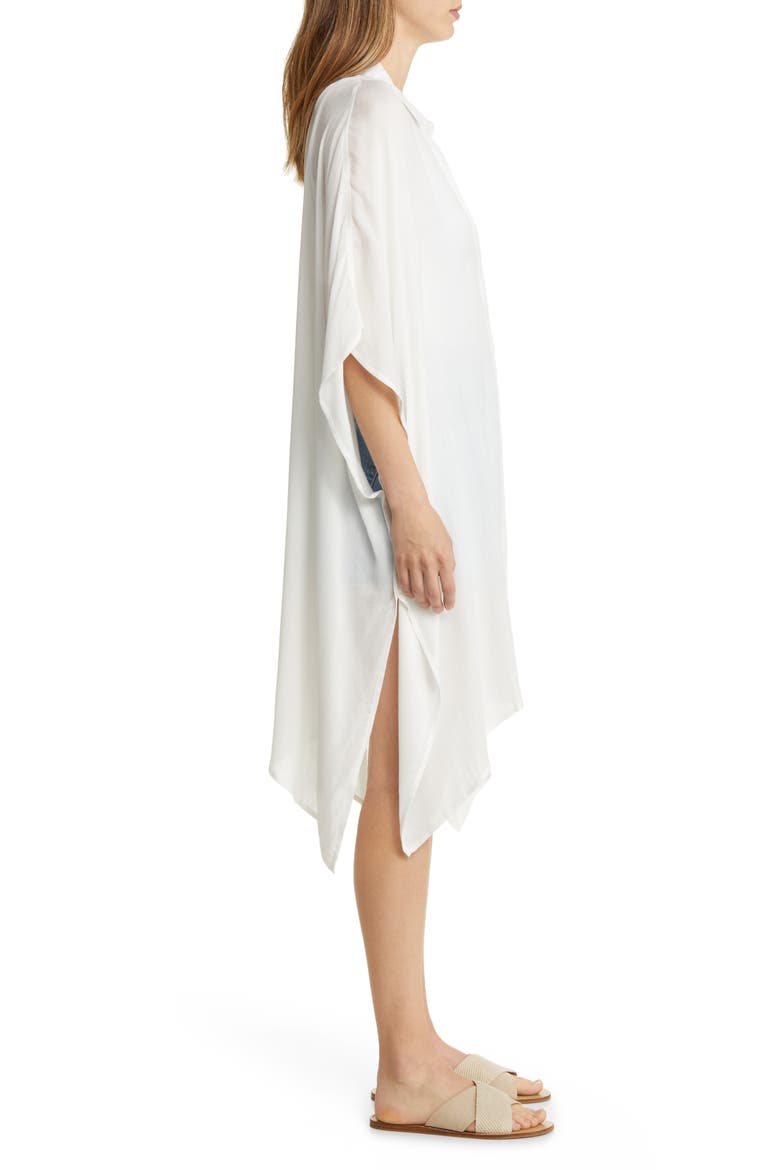 Wide Sleeve Button-Up Tunic, Alternate, color, WHITE
