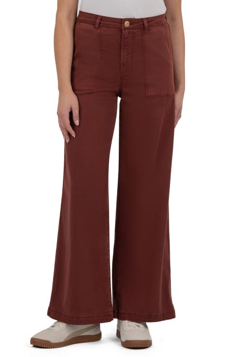 Meg Patch Pocket High Waist Wide Leg Pants