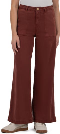 Meg Patch Pocket High Waist Wide Leg Pants