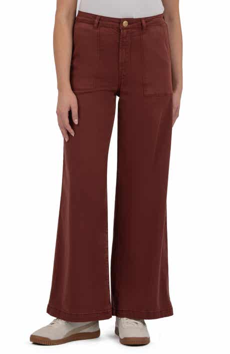 KUT from the Kloth Meg Patch Pocket High Waist Wide Leg Pants