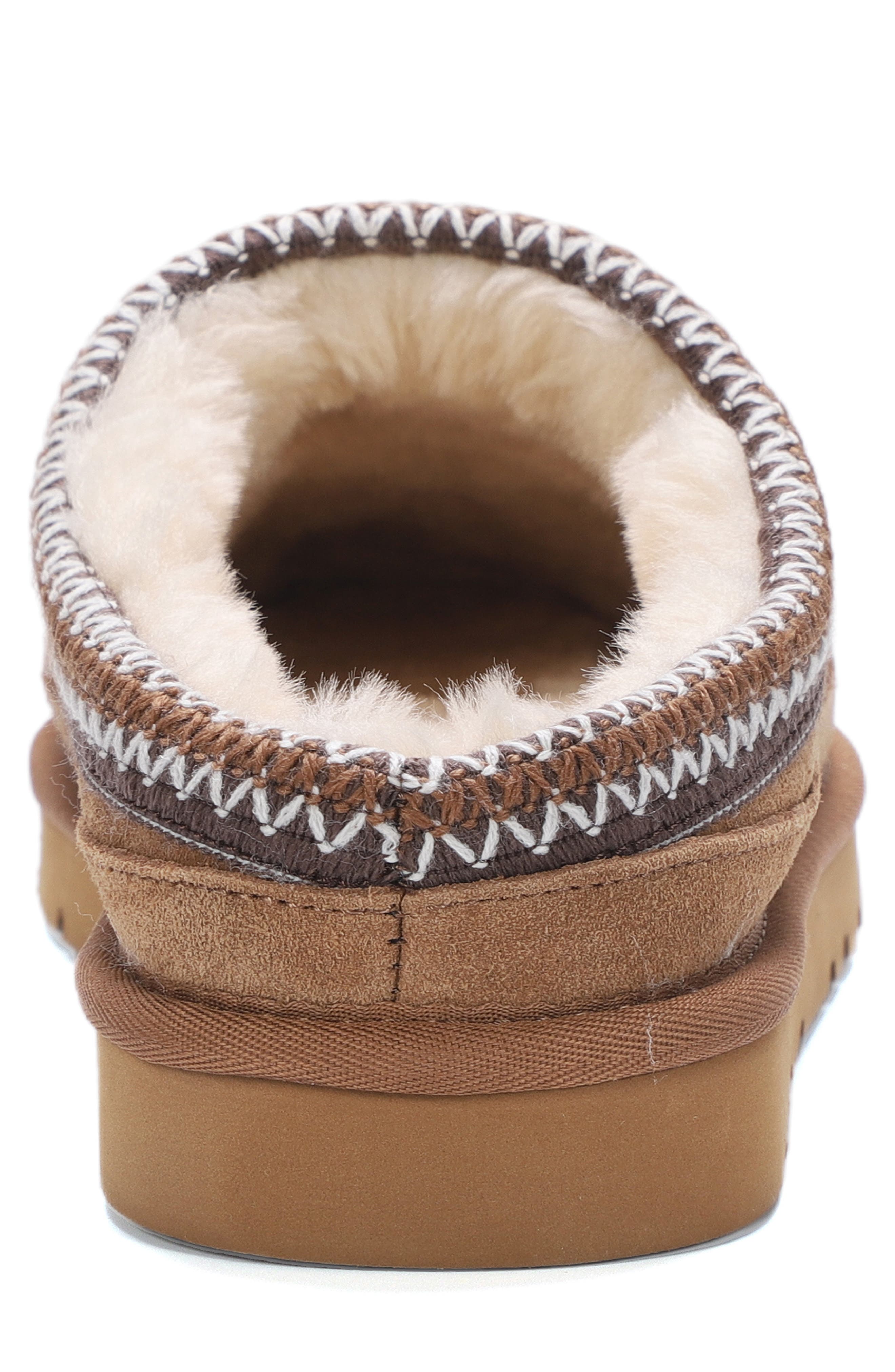 Jaden Faux Shearling Lined Slipper, Alternate, color, CHESTNUT