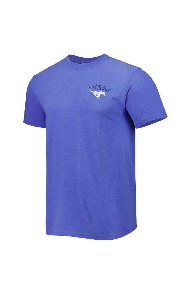 IMAGE ONE Men's Royal SMU Mustangs Landscape Shield T-Shirt, Alternate, color, 