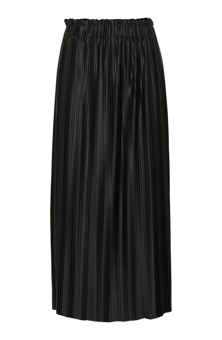 Soaked in Luxury Sivone Plisse Elastic Waist Maxi Skirt, Alternate, color, Black