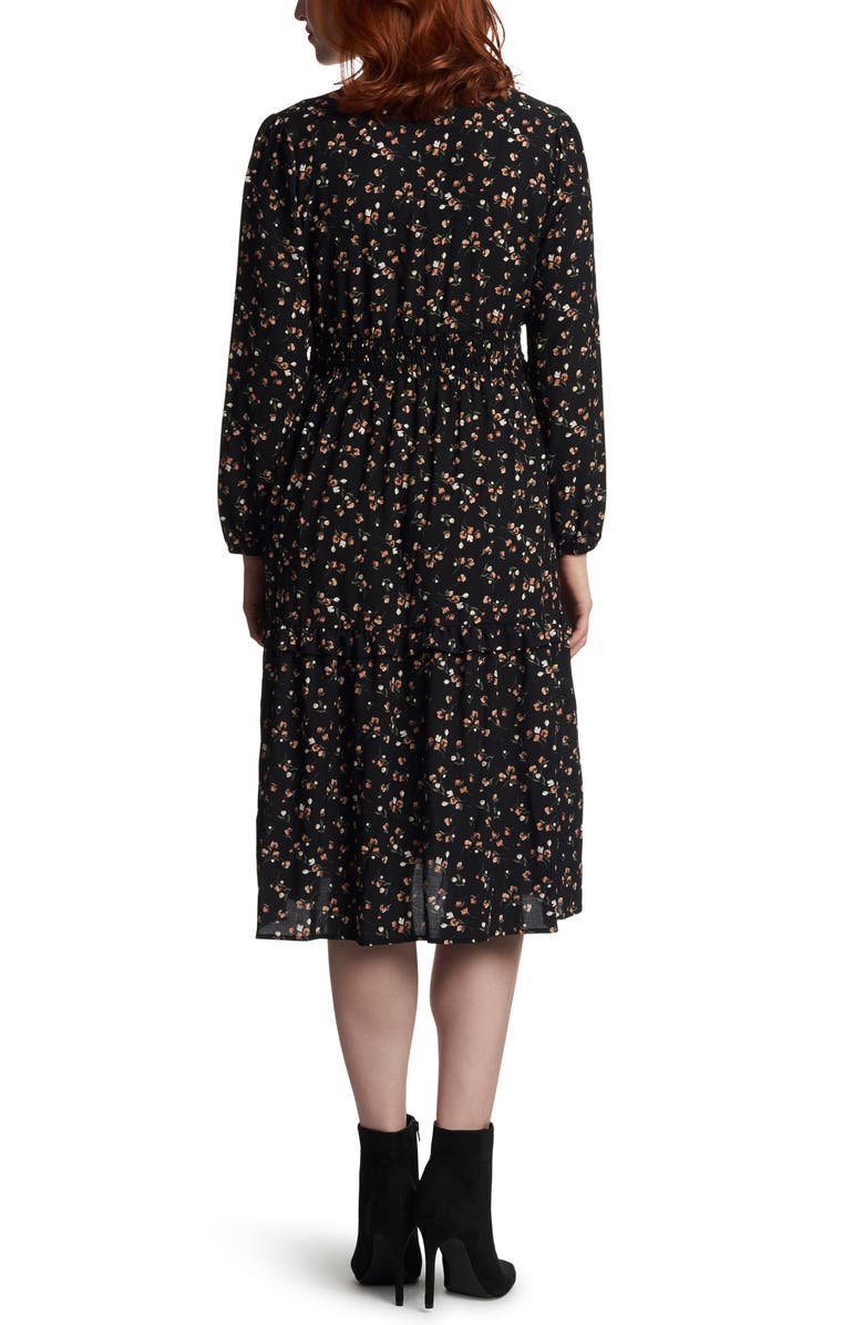 Everly Grey Jenny Floral Long Sleeve Maternity/Nursing Dress, Alternate, color, 