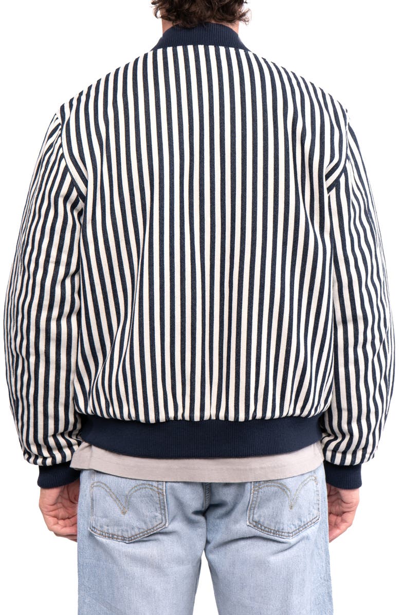 Round Two Varsity Reversible Quilted Baseball Jacket, Alternate, color, Blue