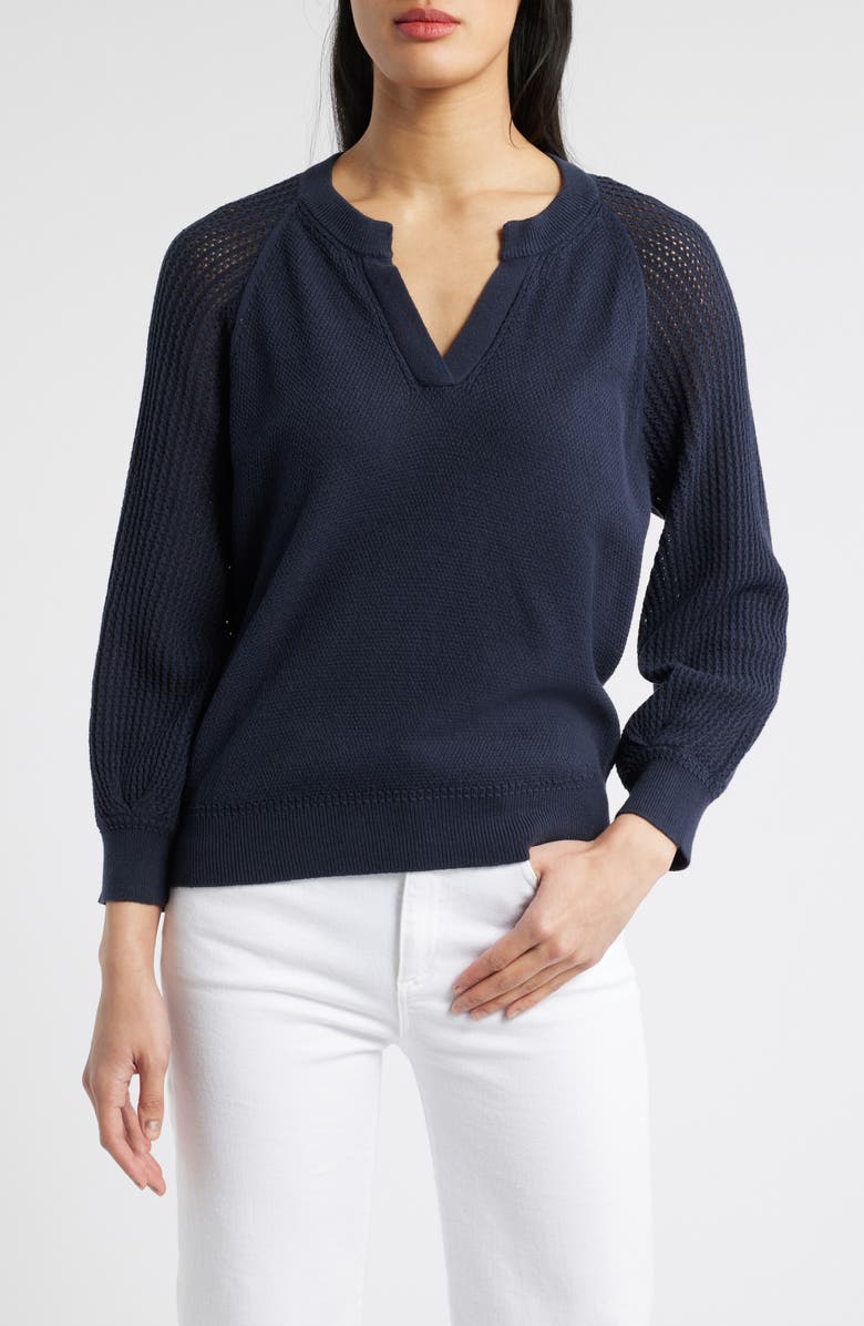 Wit & Wisdom V-Notch Sweater, Main, color, 