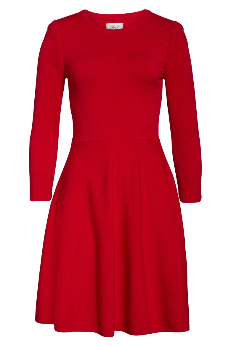 Fit & Flare Sweater Dress, Alternate, color, PINK