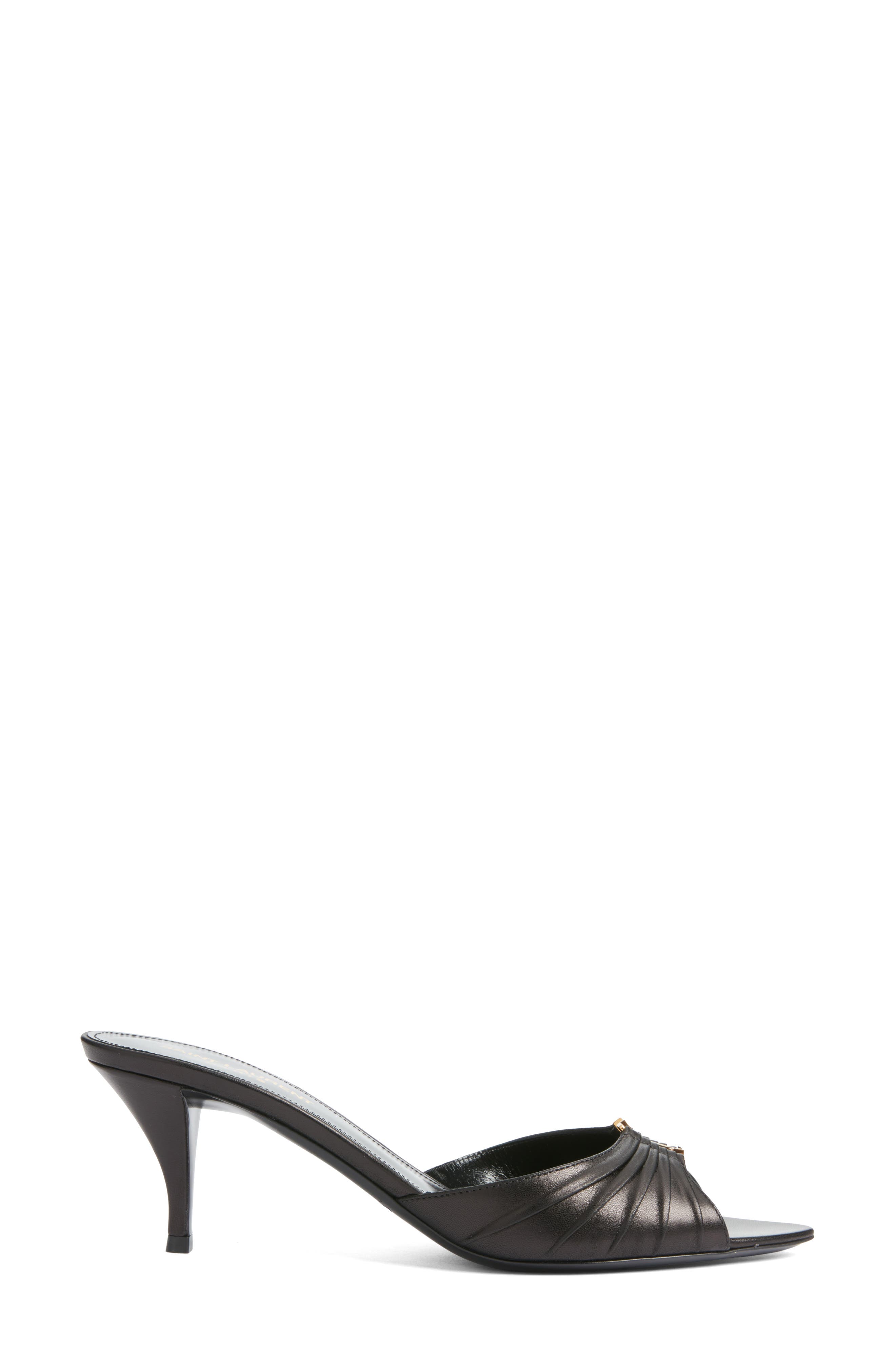 Saint Laurent Babylone Sandal, Alternate, color, Black