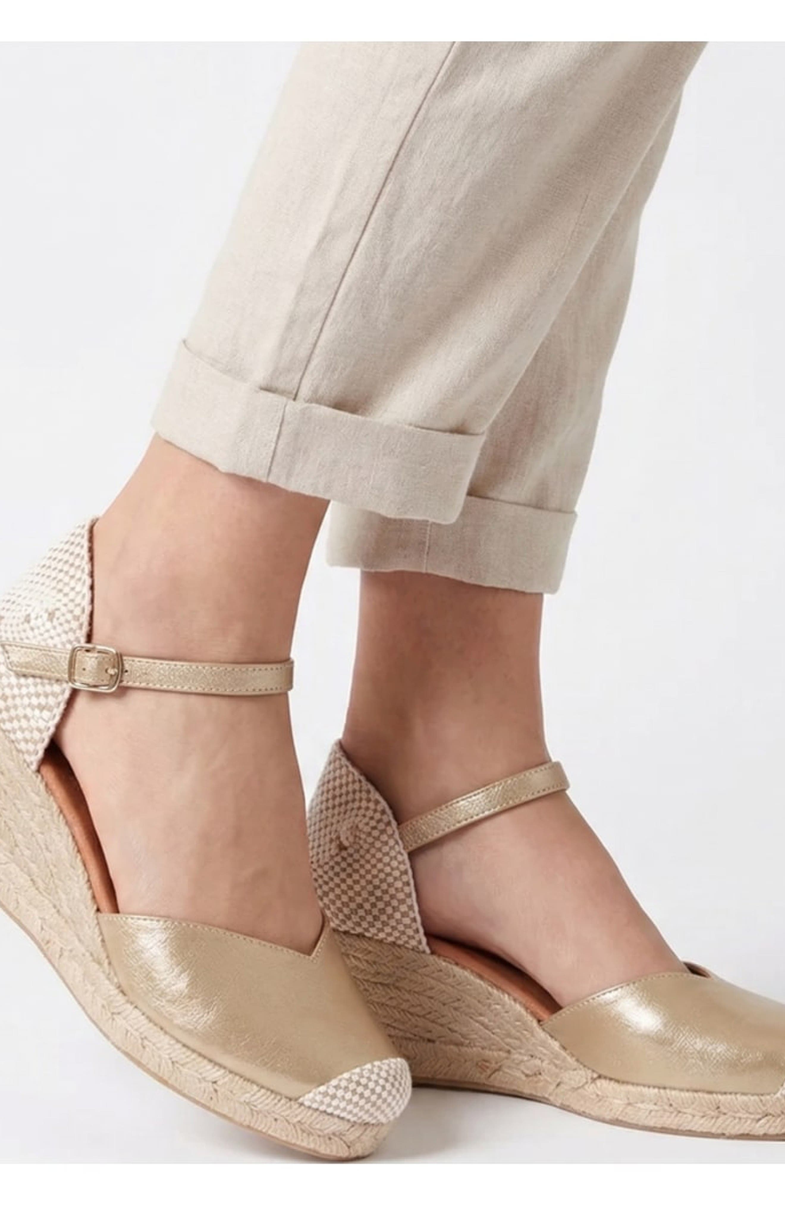 Jimena Mid Strap Espadrille Sandal, Alternate, color, Bronze