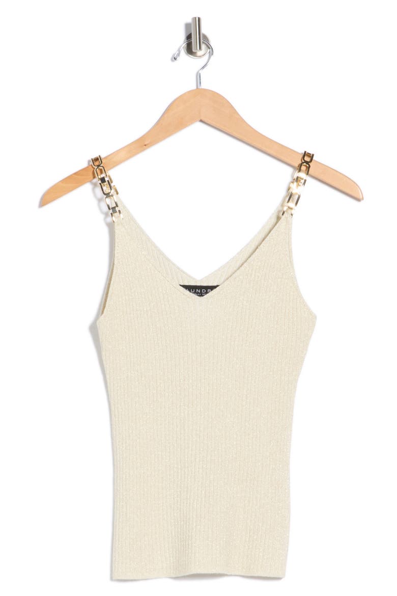 Chain Strap Sweater Tank, Alternate, color, STAR WHITE