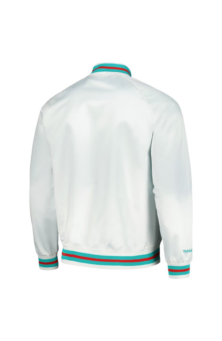 Mitchell & Ness Men's Mitchell & Ness White Vancouver Grizzlies Hardwood Classics  Throwback Wordmark Raglan Full-Snap Jacket, Alternate, color, White