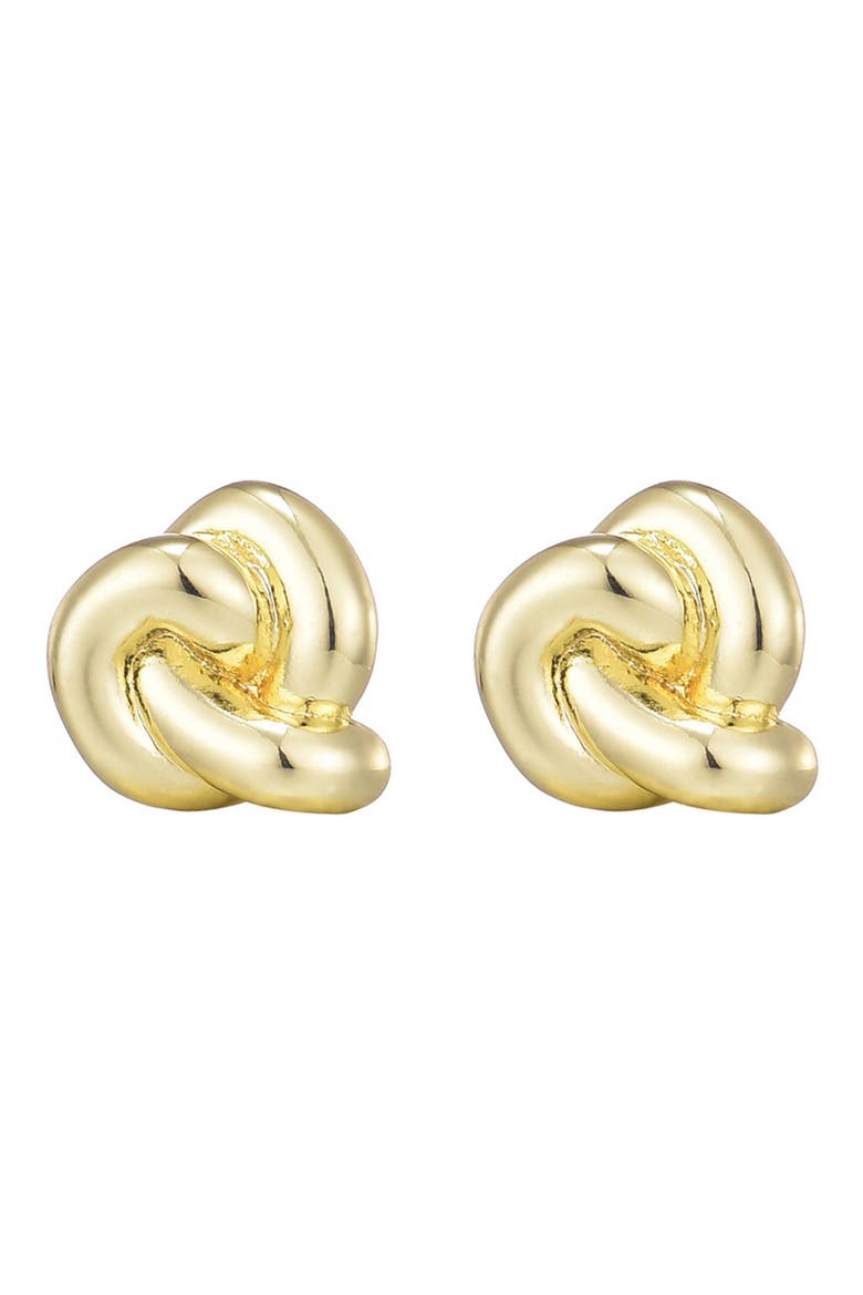 Chubby Knot Stud Earrings, Main, color, GOLD